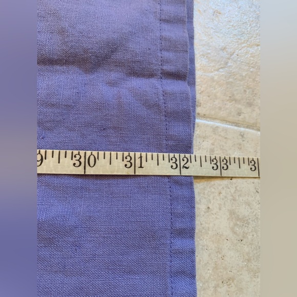 Chadwick’s vintage Aline 100% Linen midi skirt side 13” size 6 petite periwinkle - Picture 7 of 9